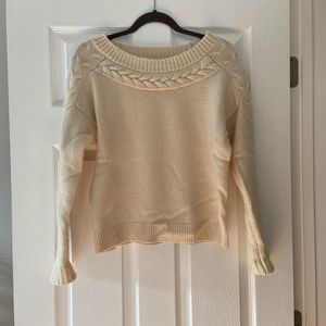 Ann Taylor with CASHMERE sweater in cream